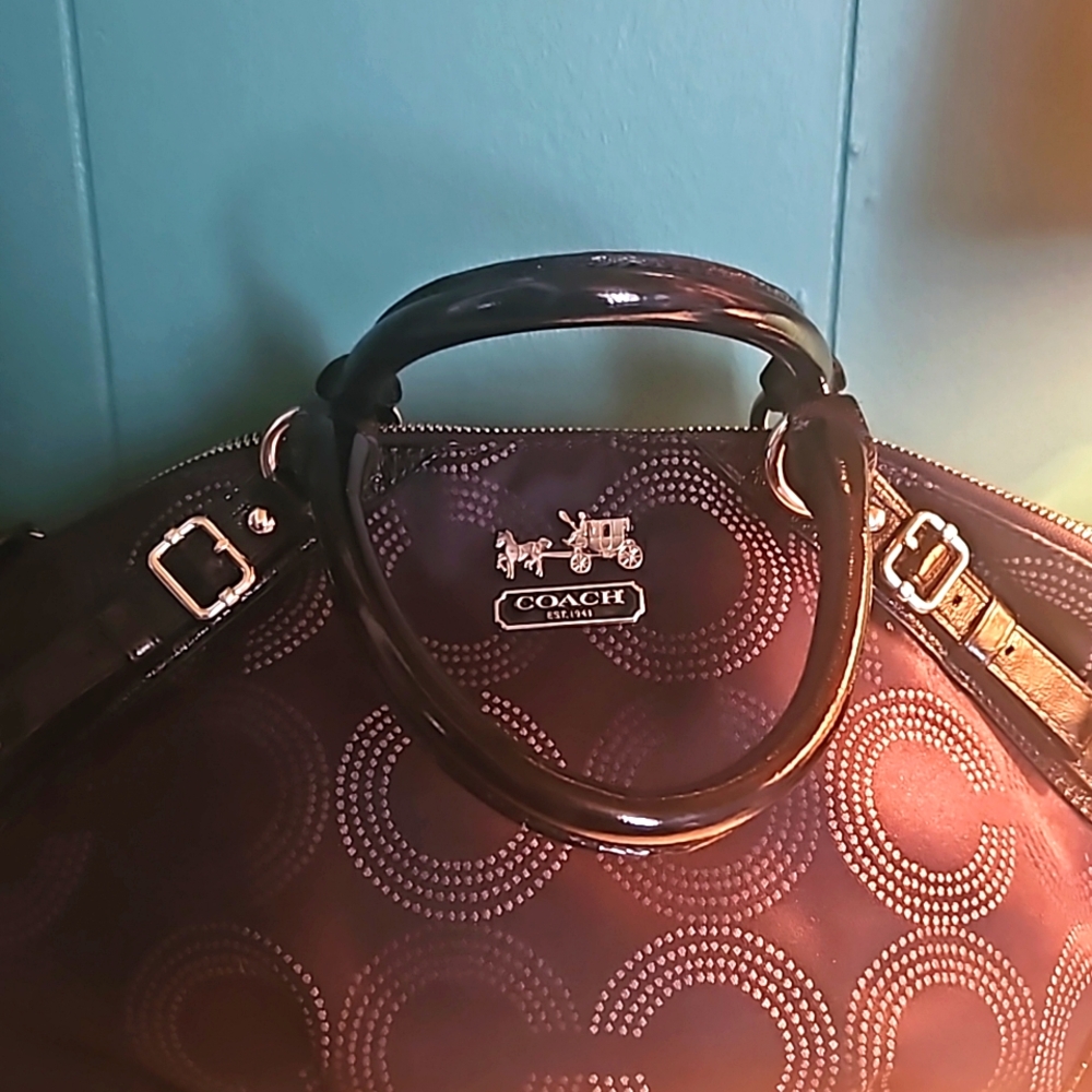 Coach Madison Black optic C Sophia Crossbody Bag Horse & Carriage - Picture 4 of 8